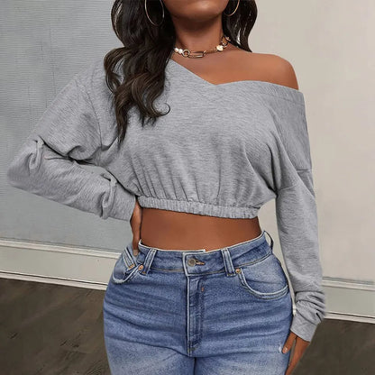 Long Sleeve Crop Sweatshirt "Bia"
